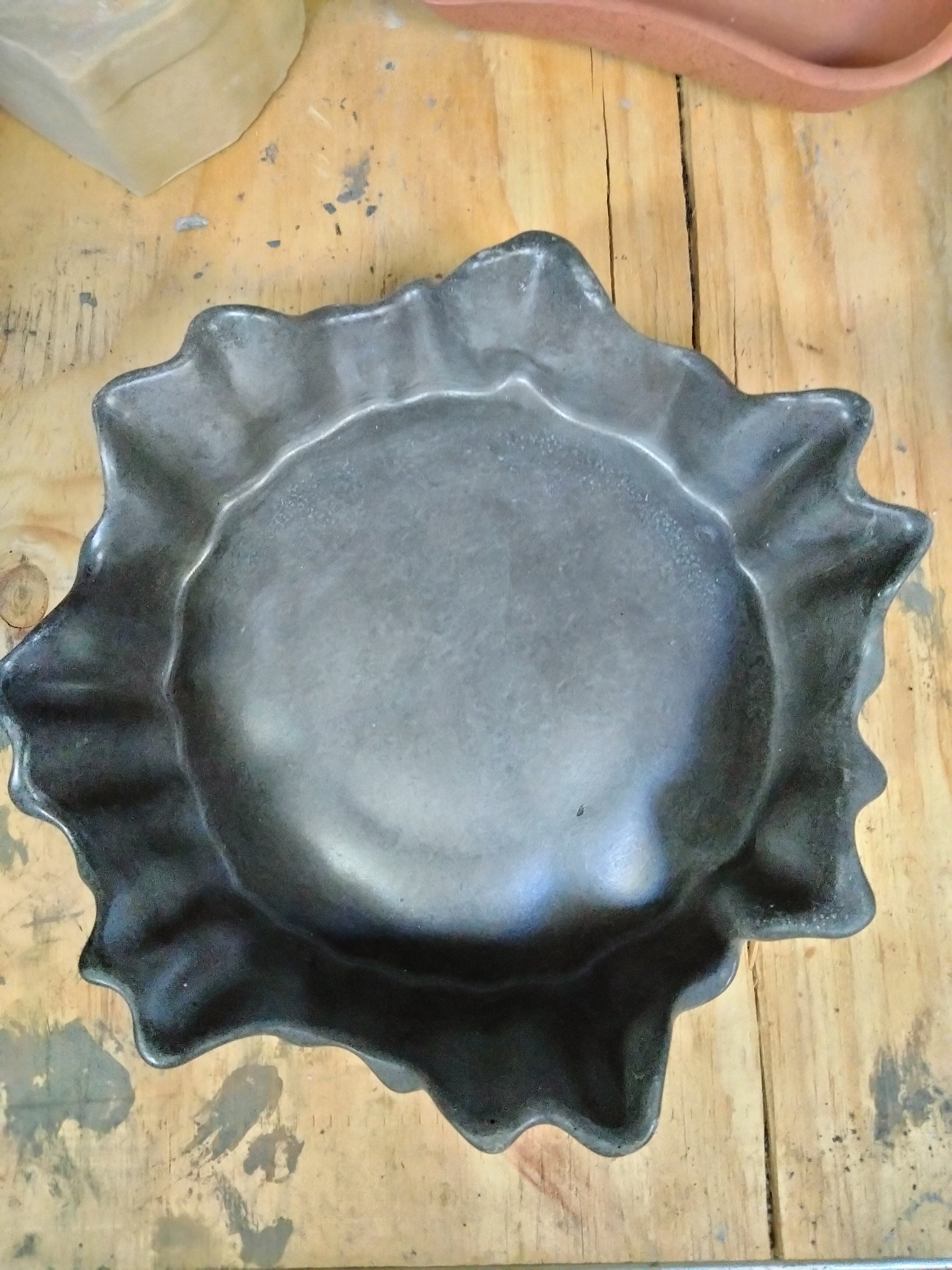 Charcoal Pleated Bowl