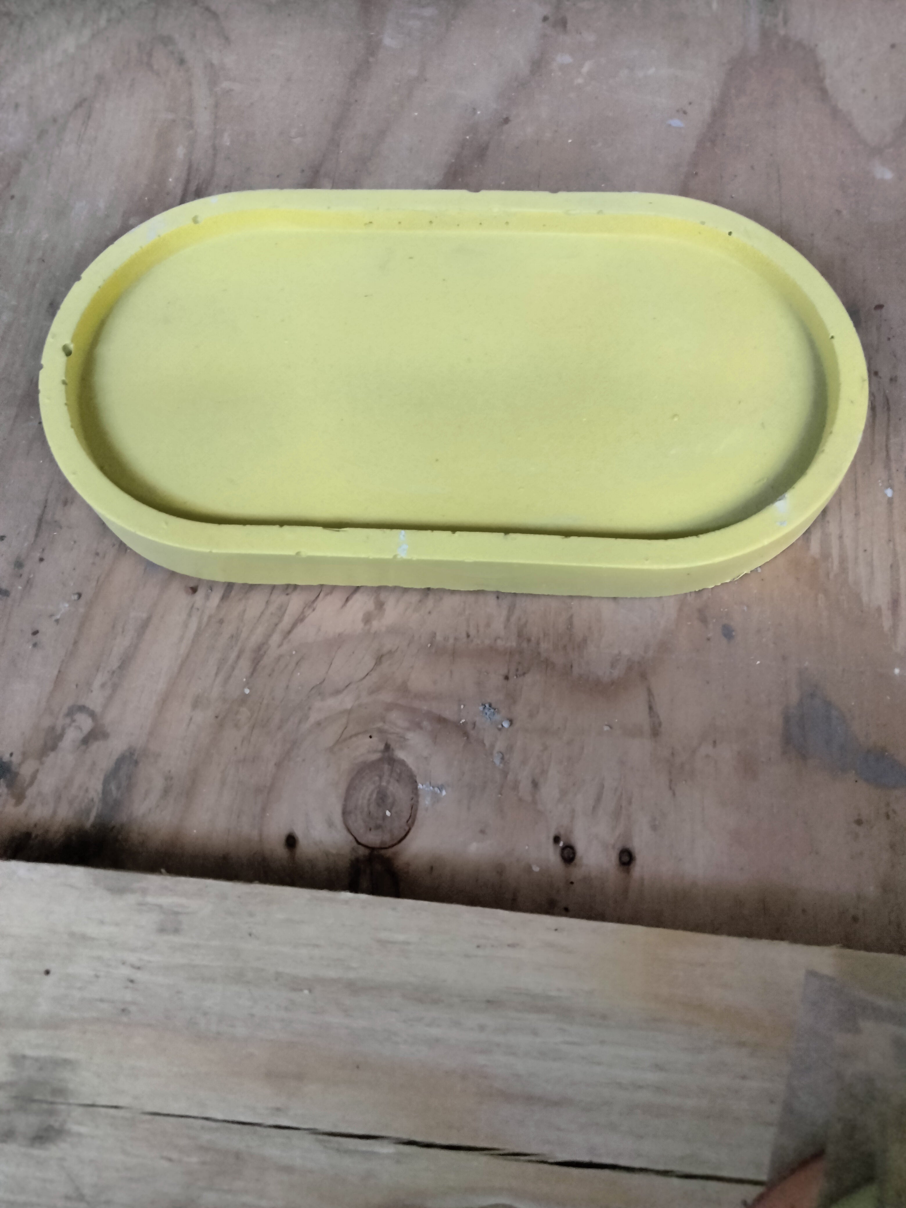 Bright yellow tray