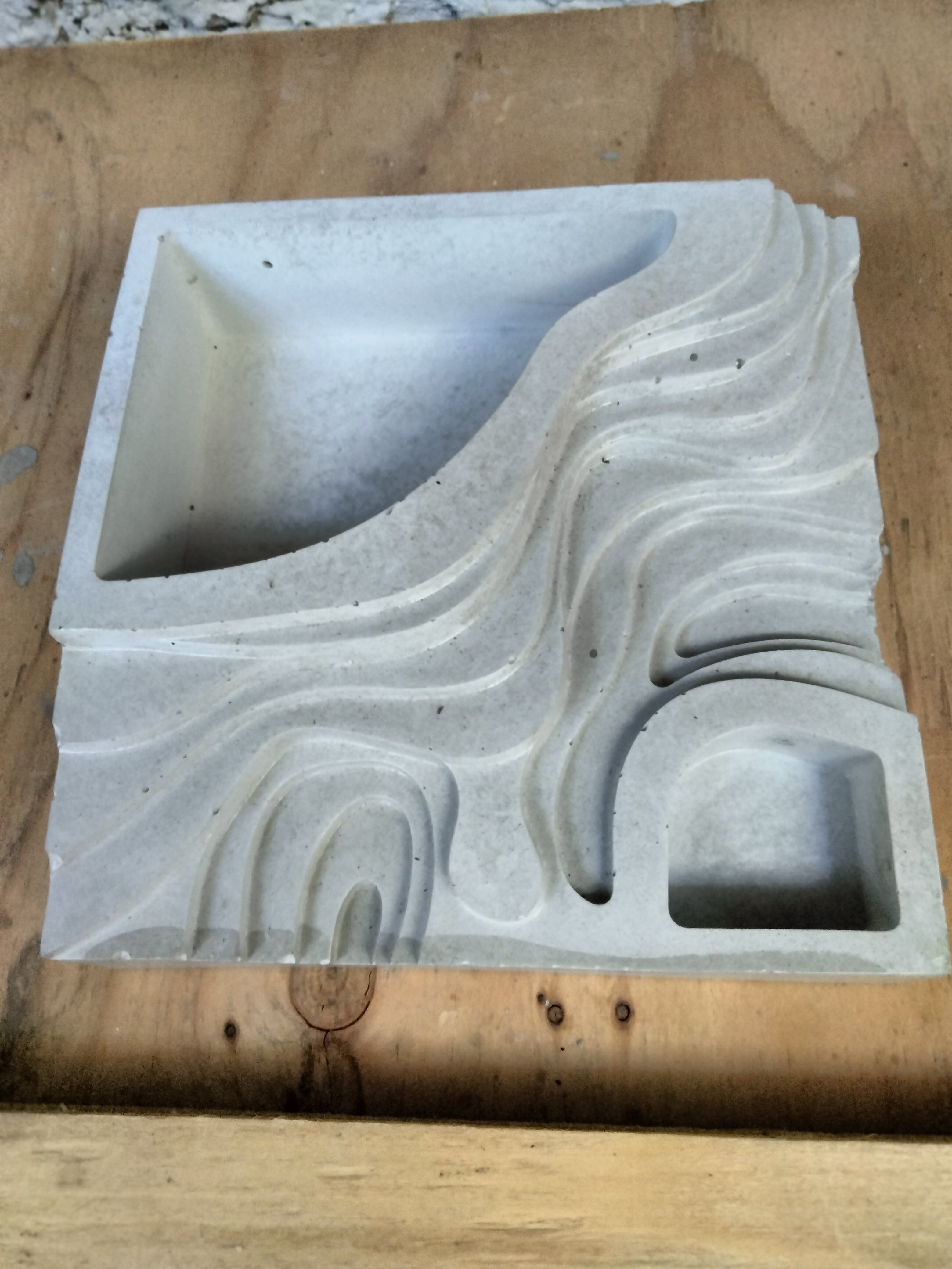 Gray succulent planter